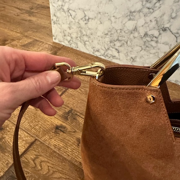 Ted Baker Leather And Suede Hexagon Handle Shopper Bag - Picture 8 of 17